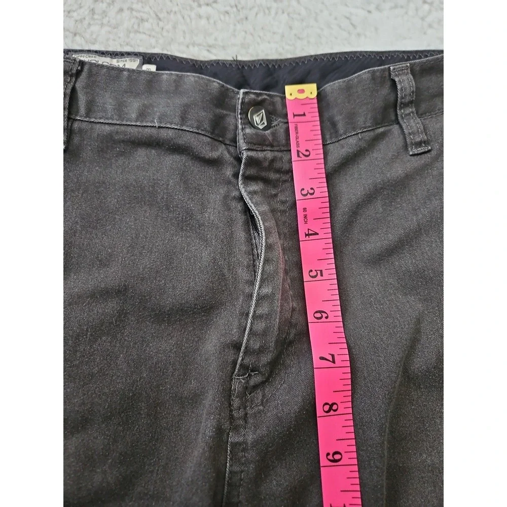 Volcom Frickin Modern Stretch Chino Shorts 33 Charcoal Gray Skate Casual Workwea